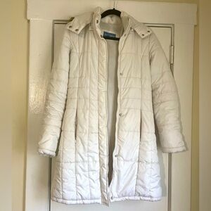 Lane Crawford White MIDI Bubble Jacket Size Small